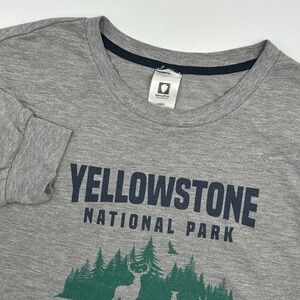 National Park Foundation Sweatshirt Gray Unisex Large Yellowstone Graphic